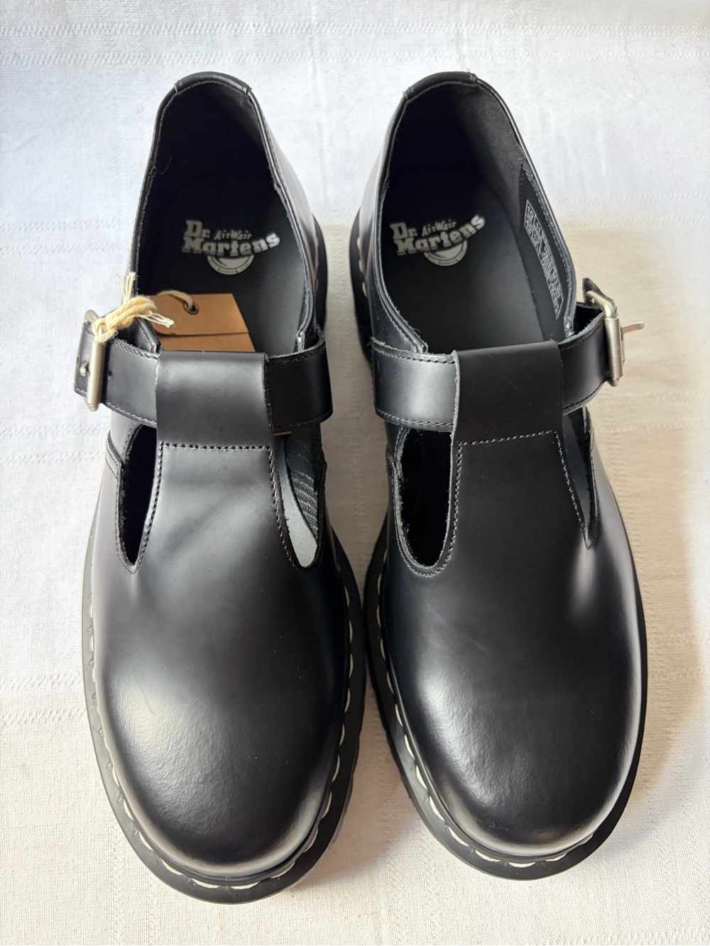 Dr. Martens Black Mary Jane Polley Bex Flats Buckle Leather Shoes Men's Size 11 - Picture 2 of 7